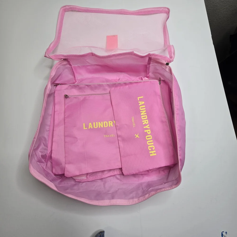 Pink Garment‎ Bag Set for Travel and Home